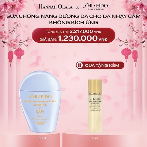  DEAL 6: SỮA CHỐNG NẮNG CHO DA NHẠY CẢM SHISEIDO GSC PERFECT SUN PROTECTOR LOTION SENSITIVE SPF50+ 50ML 