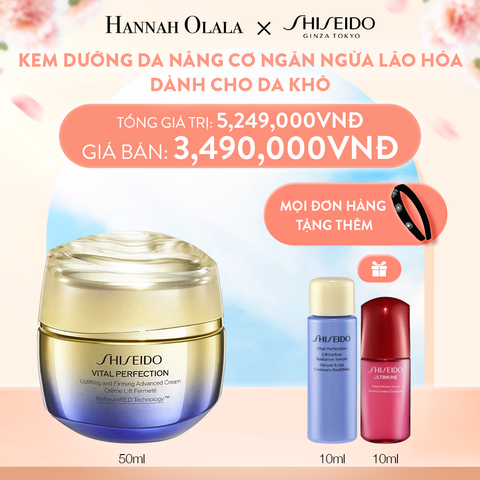  A705_DEAL 9: KEM DƯỠNG DA SHISEIDO VITAL PERFECTION UPLIFTING AND FIRMING ADVANCED CREAM 50ML 