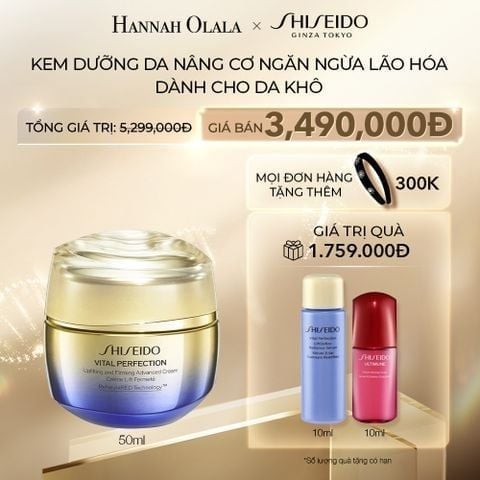  C4_DEAL 12: KEM DƯỠNG DA SHISEIDO VITAL PERFECTION UPLIFTING AND FIRMING ADVANCED CREAM 50ML 