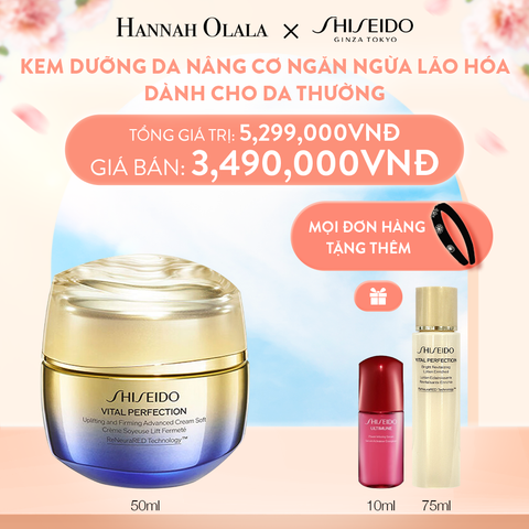  A704_DEAL 8: KEM DƯỠNG DA SHISEIDO VITAL PERFECTION UPLIFTING AND FIRMING ADVANCED CREAM SOFT 50ML 