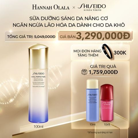  C6_DEAL 14: SỮA DƯỠNG DA SHISEIDO VITAL PERFECTION BRIGHT REVITALIZING EMULSION ENRICHED 100ML 