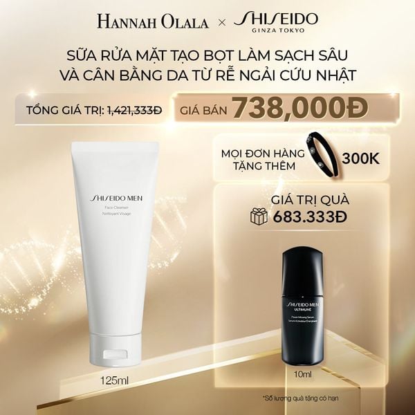  DEAL 21: SỮA RỬA MẶT SHISEIDO MEN FACE CLEANSER 125ML (quà tặng date T4/2026) 