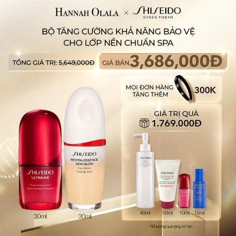  C18_DEAL 25: BỘ TINH CHẤT DƯỠNG DA ULTIMUNE 4.0 SERUM 30ML VÀ KEM NỀN REVITALESSENCE SKIN GLOW FOUNDATION 120 30ML 
