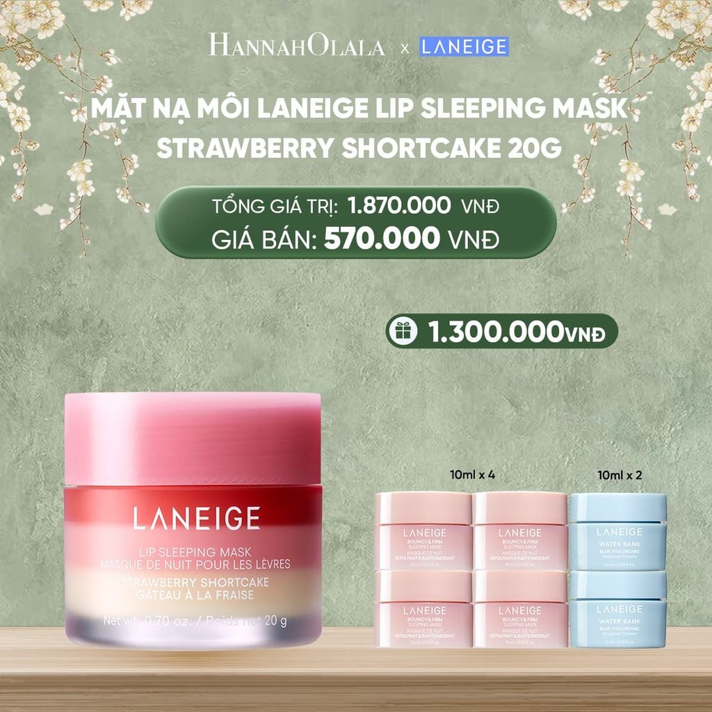  DEAL16: MẶT NẠ NGỦ DÀNH CHO MÔI LANEIGE LIP SLEEPING MASK SHORTCAKE_20g 