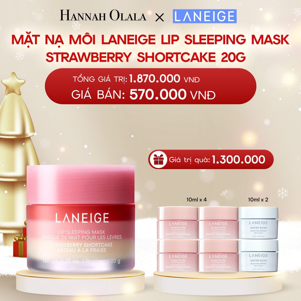  A627_DEAL 17: MỚI - MẶT NẠ NGỦ DÀNH CHO MÔI LANEIGE LIP SLEEPING MASK SHORTCAKE_20G 