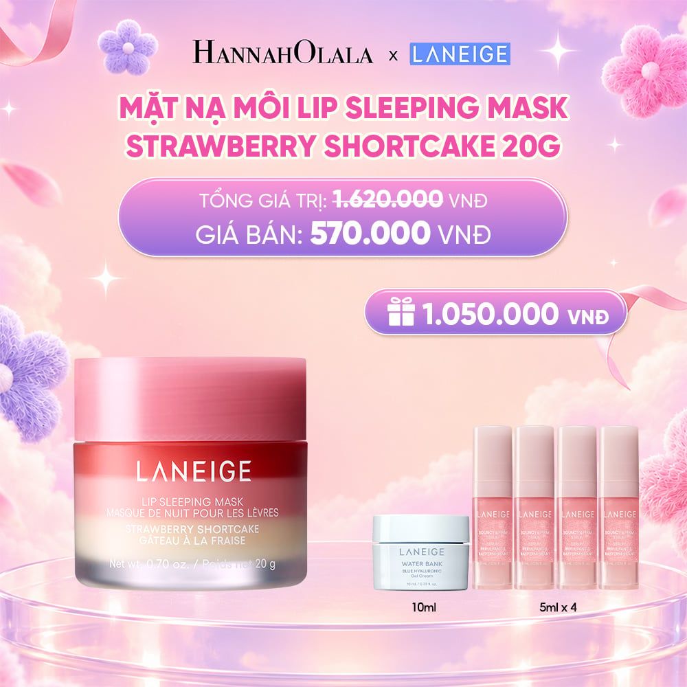  DEAL 16: MẶT NẠ NGỦ DÀNH CHO MÔI LANEIGE LIP SLEEPING MASK SHORTCAKE_20G_ A70 