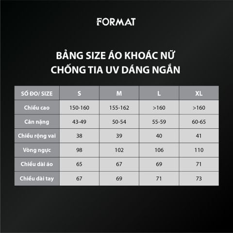 ÁO CHỐNG NẮNG NỮ FORMAT CHỐNG TIA UV SUNSTOP ZERO SIÊU MÁT LẠNH FORM SLIMFIT TÔN DÁNG THỜI TRANG CAO CẤP - 10006060 - DEAL 10 - E1013 