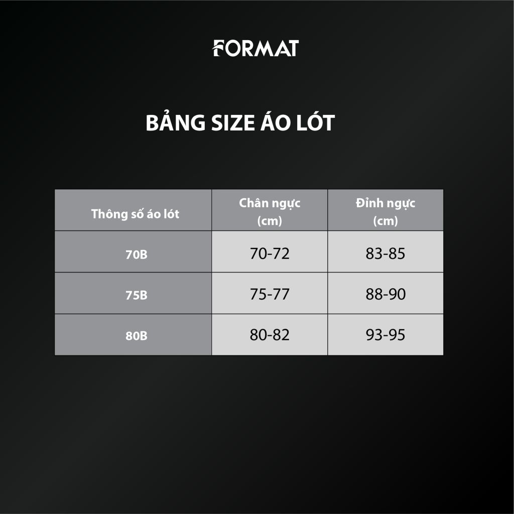  NỮ/ ÁO LÓT FORMAT CAO CẤP KHÔNG GỌNG CUP 3/4 NÂNG ĐỠ VÒNG 1 TỰ NHIÊN - 10001906 - DEAL 3 - A881 