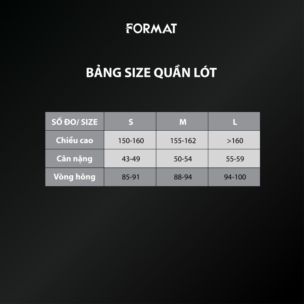  QUẦN LÓT ĐỊNH HÌNH CAO CẤP FORMAT - 10002879 _ DEAL 5 - A627 
