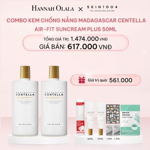  E370_DEAL 5: COMBO 02 KEM CHỐNG NẮNG MADAGASCAR CENTELLA AIR-FIT SUNCREAM PLUS 50ML 