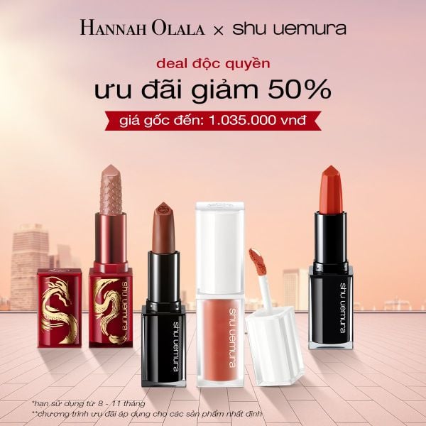  DEAL 2: MUA 1 SON BẤT KỲ GIẢM 50% - HẠN SỬ DỤNG TỪ 8 THÁNG  DÒNG SON KINU CỦA SHU UEMURA 