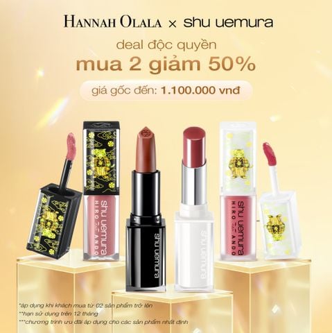  DEAL 1: MUA 2 SON GIẢM 50% - HẠN SỬ DỤNG TỪ 12 THÁNG ĐẾN 19 THÁNG
DÒNG SON KINU CỦA SHU UEMURA 