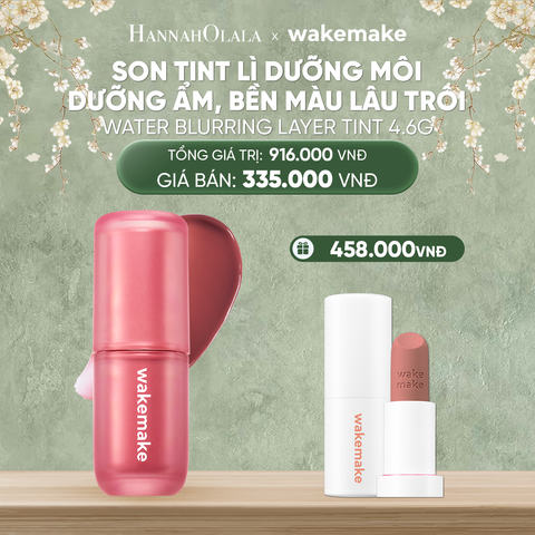  DEAL 4: SON TINT WAKEMAKE WATER BLURRING LAYER TINT DƯỠNG ẨM, BỀN MÀU LÂU TRÔI. 