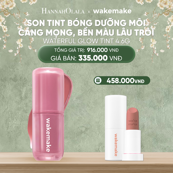  DEAL 3: SON TINT BÓNG WAKEMAKE WATERFUL GLOW TINT DƯỠNG ẨM CĂNG MỌNG, BỀN MÀU LÂU TRÔI 