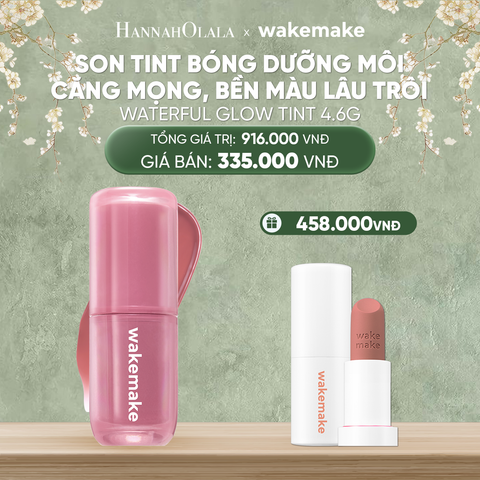  DEAL 3: SON TINT BÓNG WAKEMAKE WATERFUL GLOW TINT DƯỠNG ẨM CĂNG MỌNG, BỀN MÀU LÂU TRÔI 