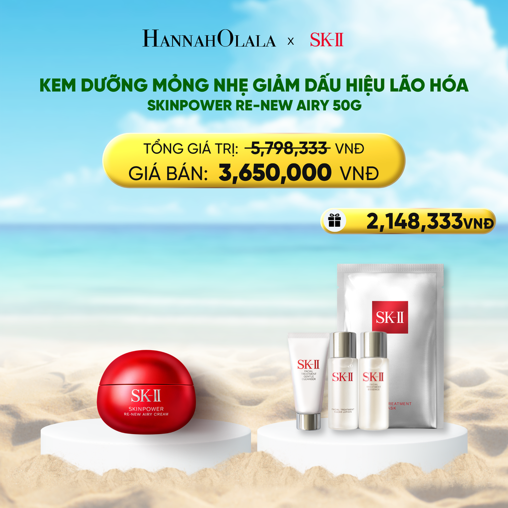  DEAL 7: KEM DƯỠNG MỎNG NHẸ GIẢM DẤU HIỆU LÃO HÓA SKINPOWER RE-NEW 50G 