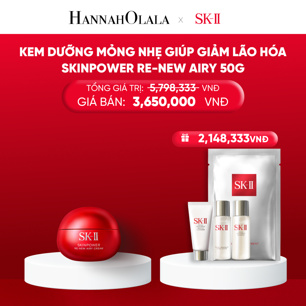  E7_DEAL 7: KEM DƯỠNG MỎNG NHẸ GIẢM DẤU HIỆU LÃO HÓA SK-II SKINPOWER RE-NEW AIRY 50G 