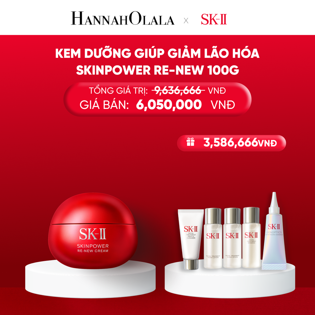  E10_DEAL 10: KEM DƯỠNG GIẢM DẤU HIỆU LÃO HÓA SK-II SKINPOWER RE-NEW 100G 