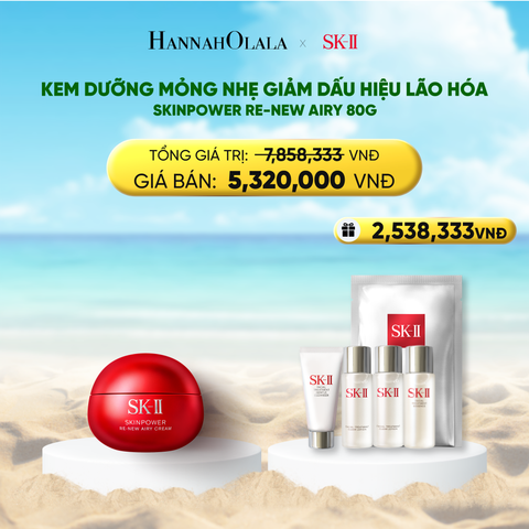  DEAL 9: KEM DƯỠNG MỎNG NHẸ GIẢM DẤU HIỆU LÃO HÓA SKINPOWER RE-NEW AIRY 80G 