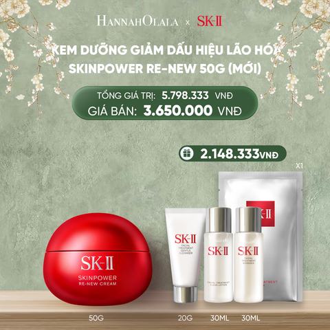  DEAL 5: KEM DƯỠNG MỎNG NHẸ GIẢM DẤU HIỆU LÃO HÓA SKINPOWER RE-NEW 50G 