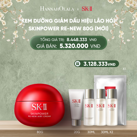  DEAL 6: KEM DƯỠNG MỎNG NHẸ GIẢM DẤU HIỆU LÃO HÓA SKINPOWER RE-NEW 80G 