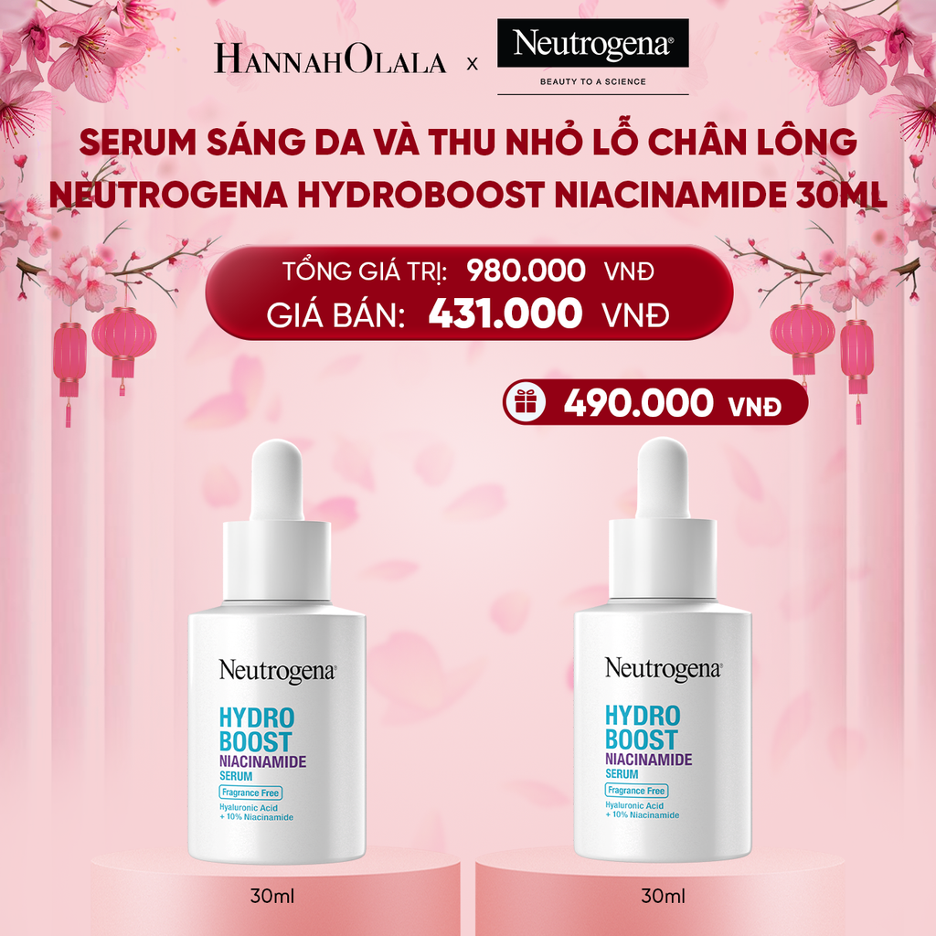  DEAL 3: SERUM SÁNG DA VÀ THU NHỎ LỖ CHÂN LÔNG NEUTROGENA HYDROBOOST NIACINAMIDE SERUM 30ML 