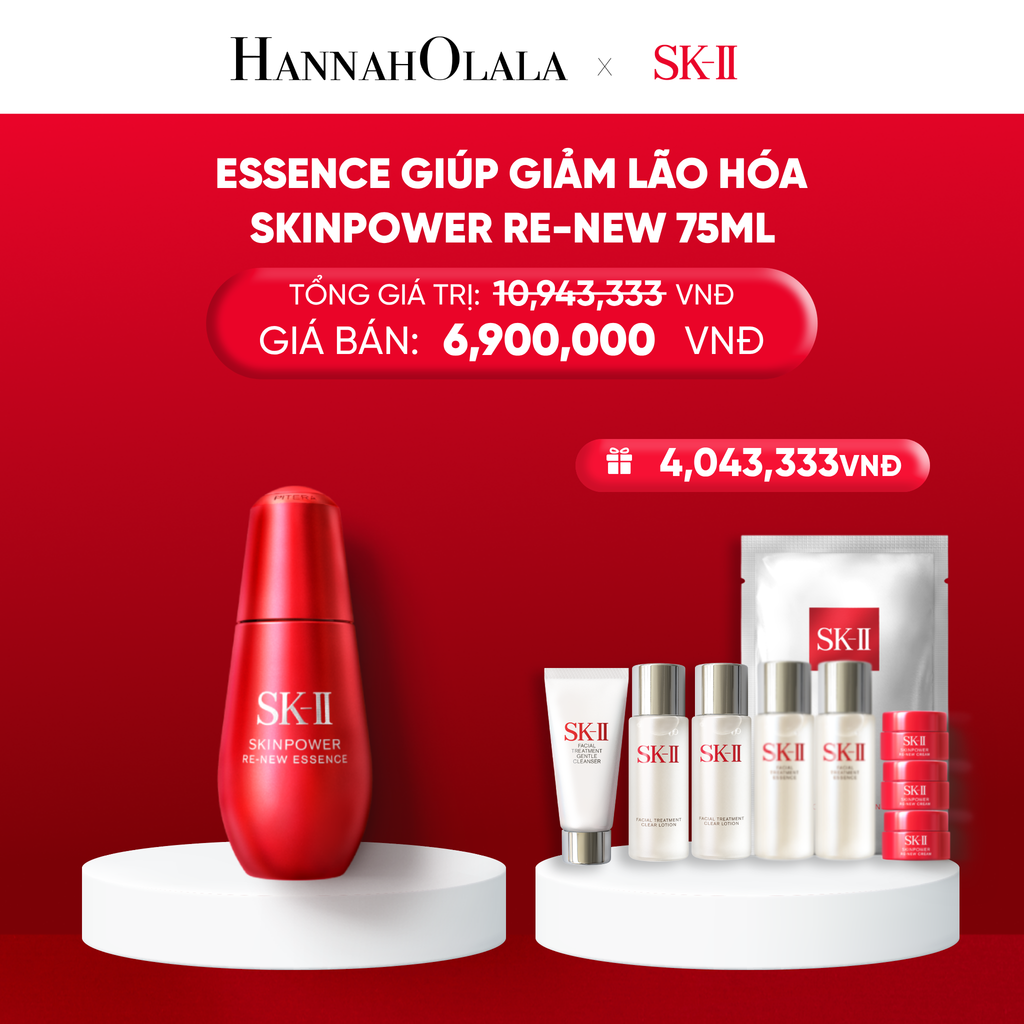  E34_DEAL 13: [FLASH DEAL] ESENCE GIẢM DẤU HIỆU LÃO HÓA SK-II SKINPOWER RE-NEW 75ML 