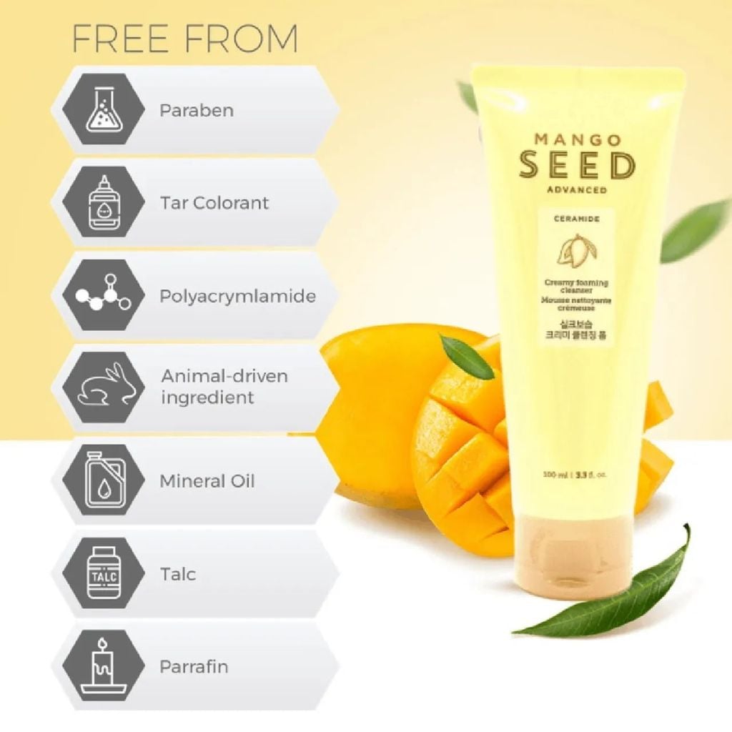  E245_DEAL 7: SỮA RỬA MẶT DƯỠNG ẨM THEFACESHOP MANGO SEED CREAMY FOAMING CLEANSER 100ML 