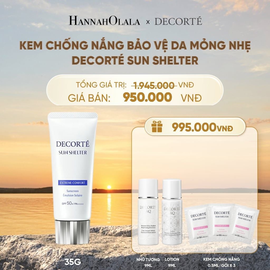  KEM CHỐNG NẮNG DECORTÉ SUN SHELTER _ KHÔNG NÂNG TÔNG - B553 