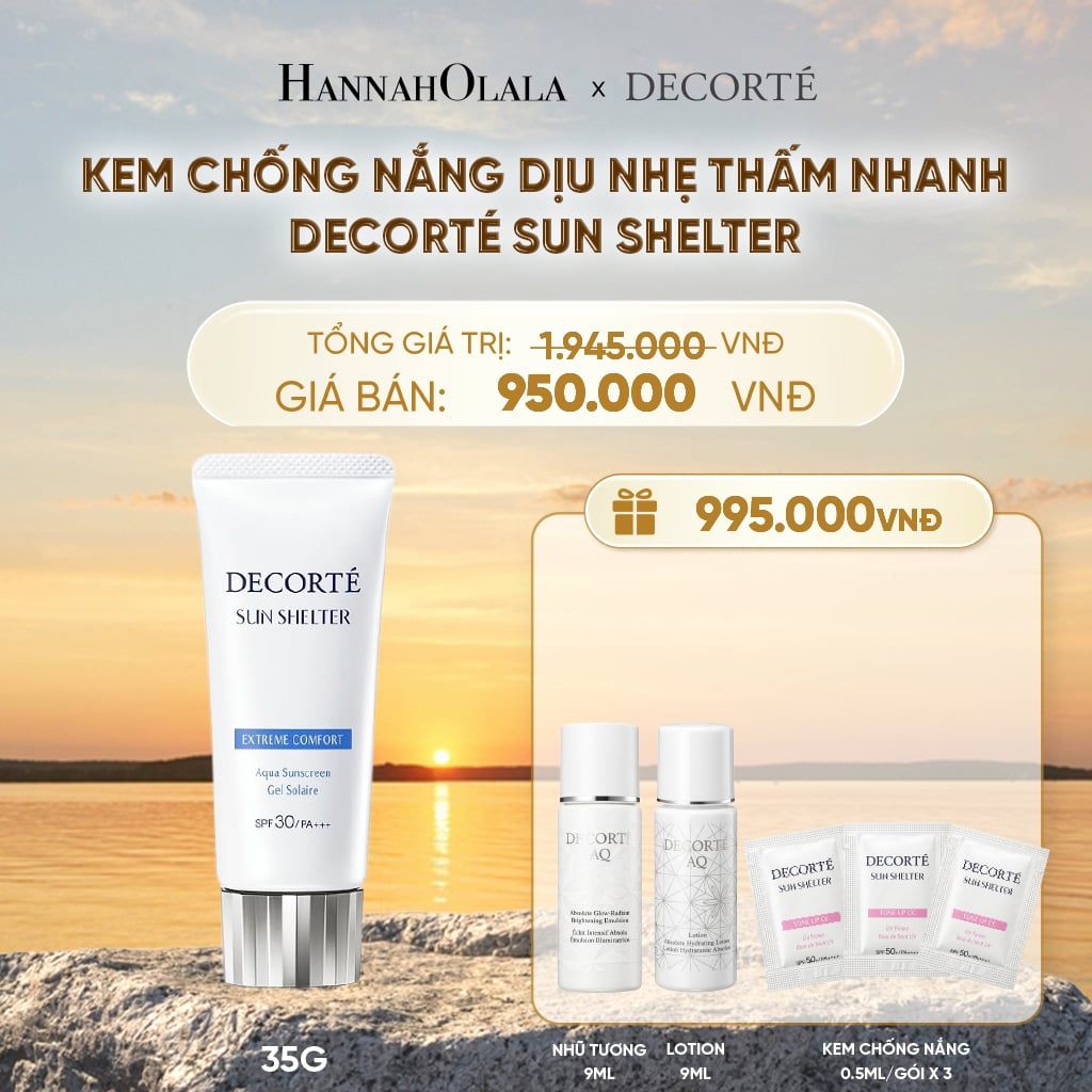  KEM CHỐNG NẮNG DECORTÉ SUN SHELTER _ KHÔNG NÂNG TÔNG - B553 