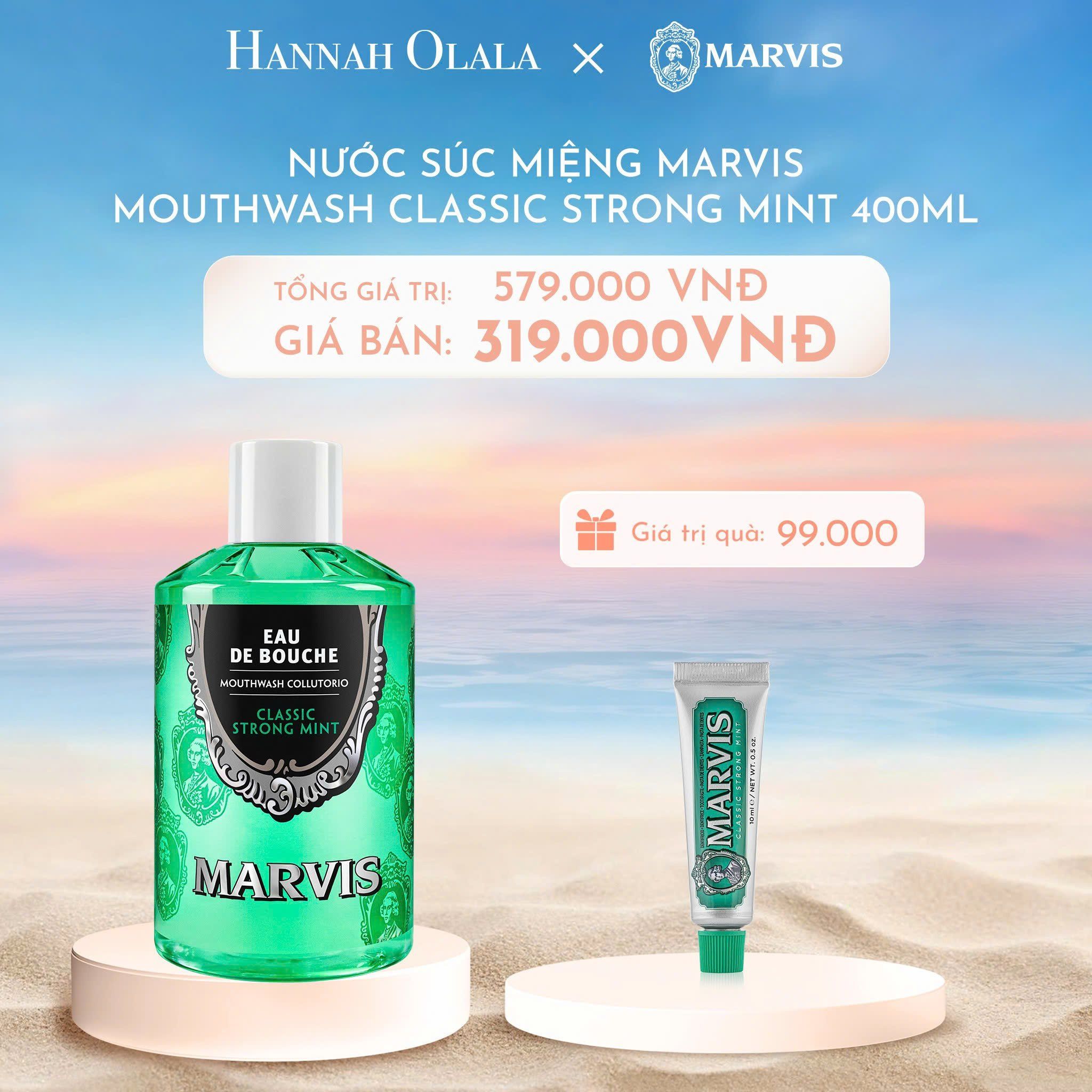  C175_DEAL 1: NƯỚC SÚC MIỆNG MARVIS MOUTHWASH 400ML 