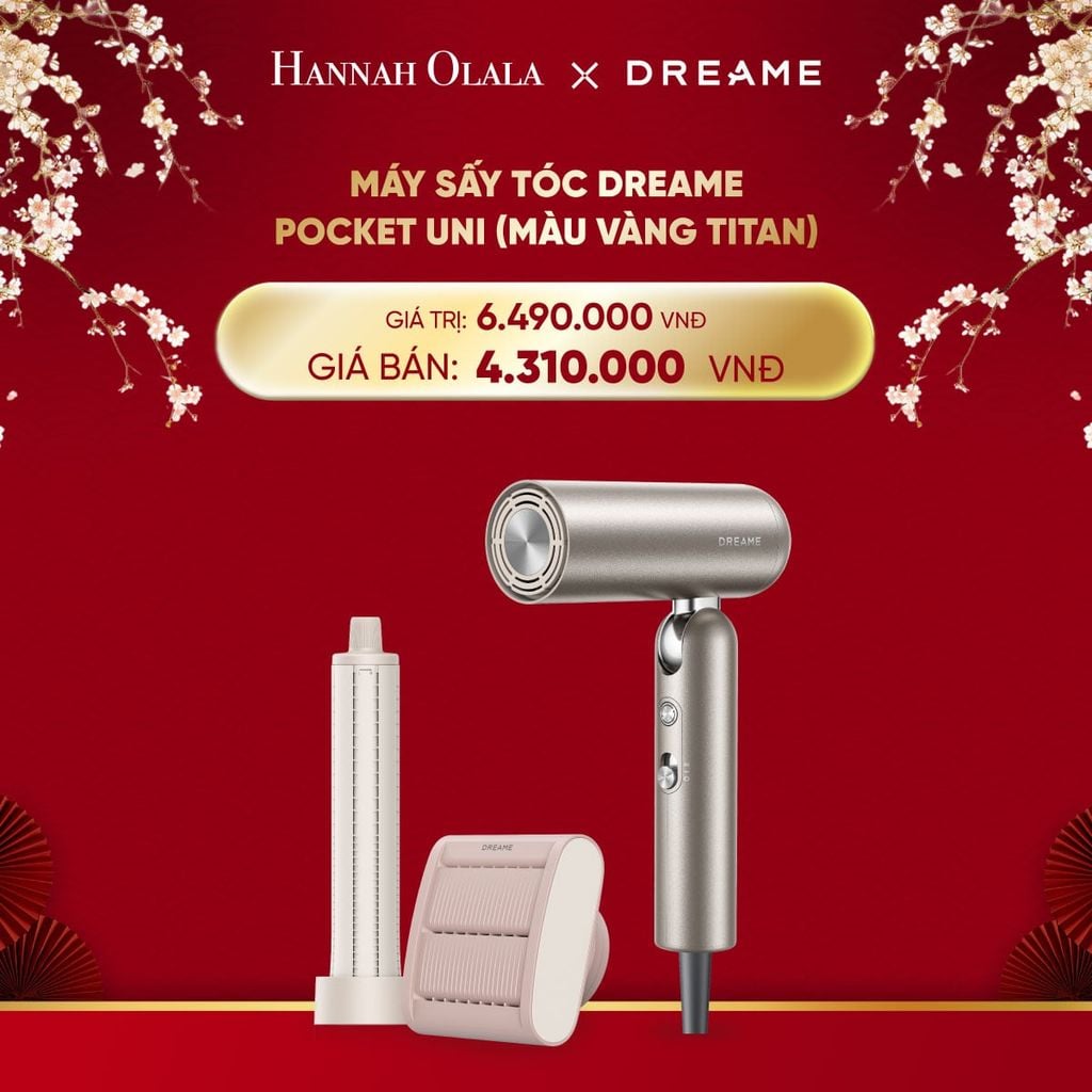  DEAL 10: MÁY SẤY TÓC DREAME POCKET UNI - BẢN QUỐC TẾ - BẢO HÀNH 24 THÁNG 