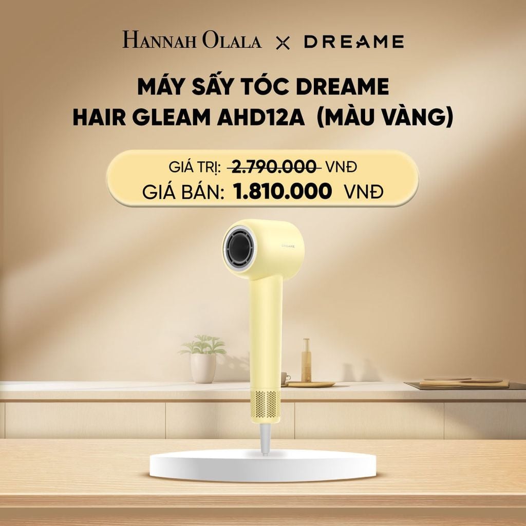  DEAL 11: MÁY SẤY TÓC DREAME HAIR GLEAM AHD12A - BẢN QUỐC TẾ - BẢO HÀNH 24 THÁNG 
