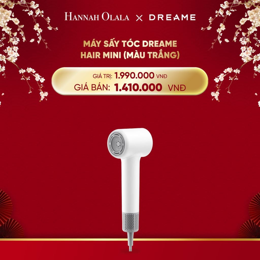  DEAL 13: MÁY SẤY TÓC DREAME HAIR MINI - BẢN QUỐC TẾ - BẢO HÀNH 24 THÁNG 