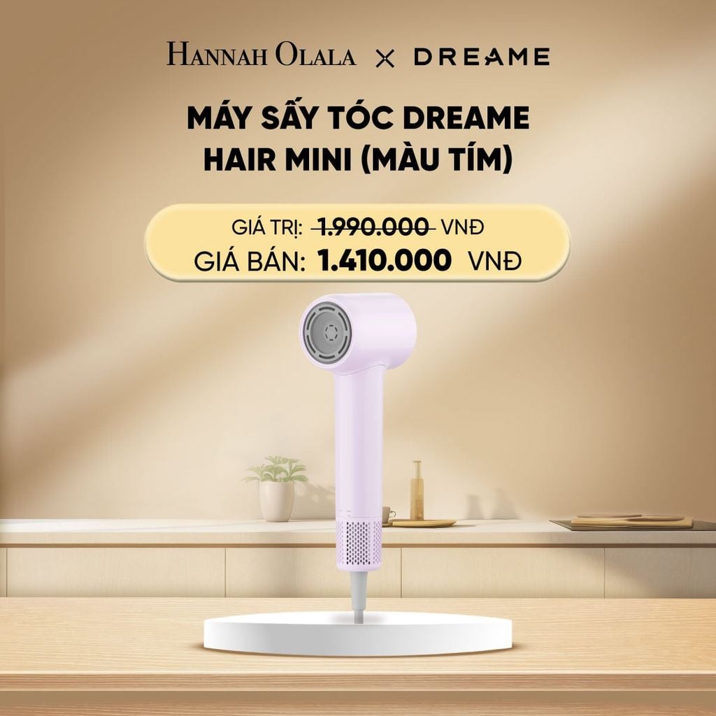  DEAL 14: MÁY SẤY TÓC DREAME HAIR MINI - BẢN QUỐC TẾ - BẢO HÀNH 24 THÁNG 