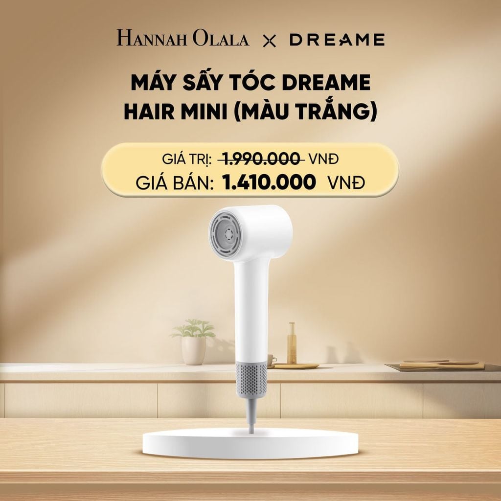  DEAL 14: MÁY SẤY TÓC DREAME HAIR MINI - BẢN QUỐC TẾ - BẢO HÀNH 24 THÁNG 