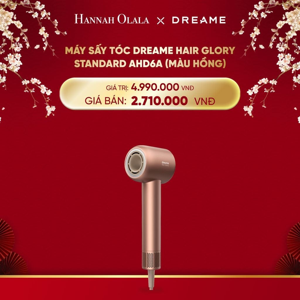  DEAL 18: MÁY SẤY TÓC DREAME HAIR GLORY STANDARD AHD6A - BẢN QUỐC TẾ - BH 24 THÁNG 