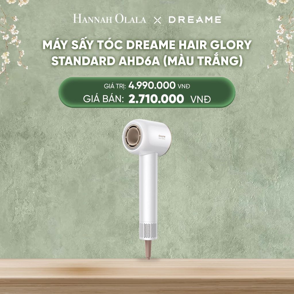  DEAL 18: MÁY SẤY TÓC DREAME HAIR GLORY STANDARD AHD6A - BẢN QUỐC TẾ - BH 24 THÁNG 
