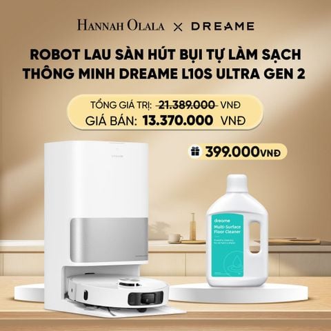  DEAL 1: ROBOT LAU SÀN HÚT BỤI TỰ LÀM SẠCH THÔNG MINH DREAME L10S ULTRA GEN 2 - BẢN QUỐC TẾ - BẢO HÀNH 24 THÁNG 