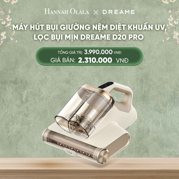  DEAL 1: MÁY HÚT BỤI GIƯỜNG NỆM DIỆT KHUẨN UV, LỌC BỤI MỊN DREAME D20 PRO - BẢN QUỐC TẾ - BẢO HÀNH 24 THÁNG 