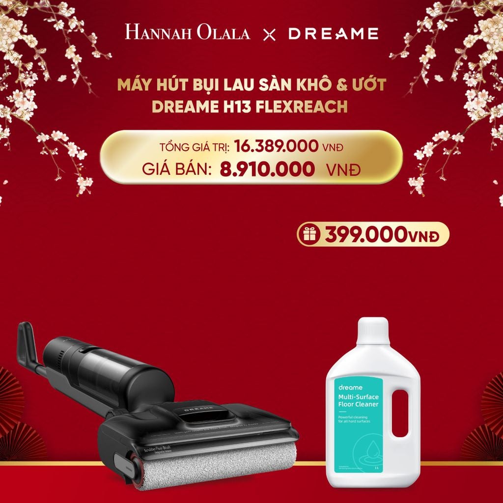 DEAL 2: MÁY HÚT BỤI LAU SÀN KHÔ & ƯỚT DREAME H13 FLEXREACH - BẢO HÀNH 24 THÁNG 