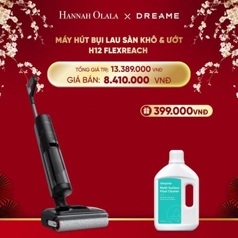  DEAL 3: MÁY HÚT BỤI LAU SÀN KHÔ & ƯỚT H12 FLEXREACH - BẢN QUỐC TẾ - BẢO HÀNH 24 THÁNG 