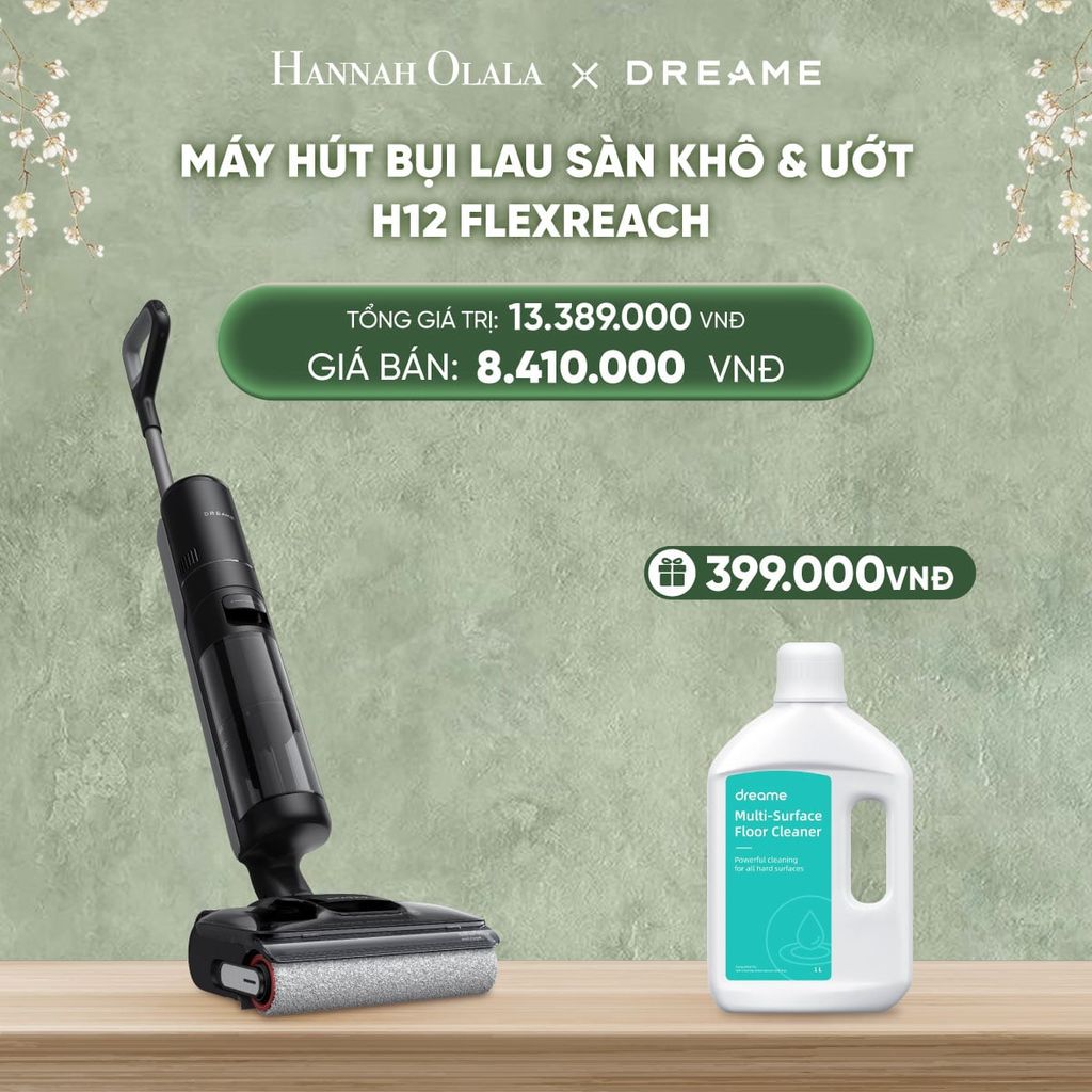  DEAL 3: MÁY HÚT BỤI LAU SÀN KHÔ & ƯỚT H12 FLEXREACH - BẢN QUỐC TẾ - BẢO HÀNH 24 THÁNG 