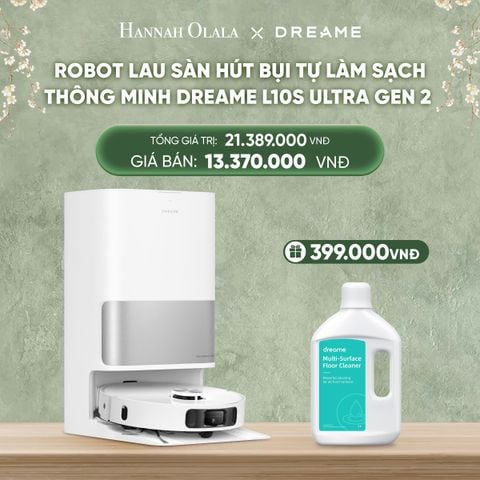  DEAL 6: ROBOT LAU SÀN HÚT BỤI TỰ LÀM SẠCH THÔNG MINH DREAME L10S ULTRA GEN 2 - BẢN QUỐC TẾ - BẢO HÀNH 24 THÁNG 