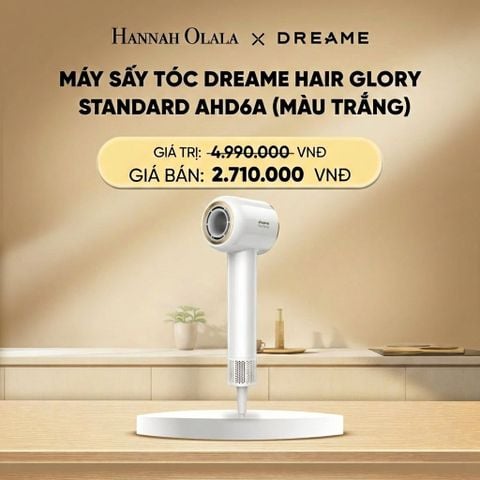  DEAL 6: MÁY SẤY TÓC DREAME HAIR GLORY STANDARD AHD6A - BẢN QUỐC TẾ - BH 24 THÁNG 
