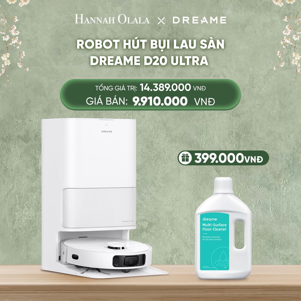  DEAL 7: ROBOT HÚT BỤI LAU SÀN DREAME D20 ULTRA - BẢN QUỐC TẾ - BẢO HÀNH 24 THÁNG 