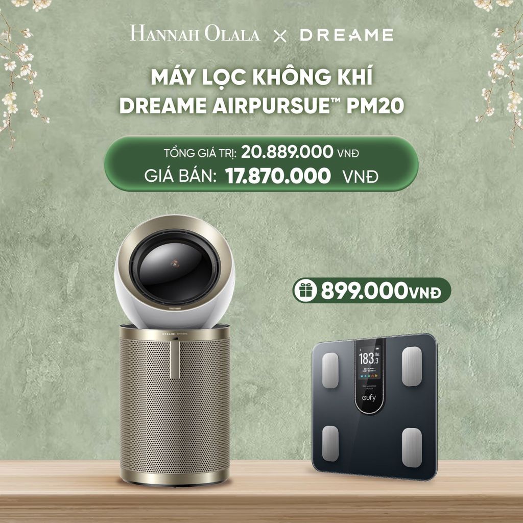  DEAL 8: PM20 MÁY LỌC KHÔNG KHÍ DREAME AIRPURSUE™ PM20 - BẢO HÀNH 24 THÁNG 