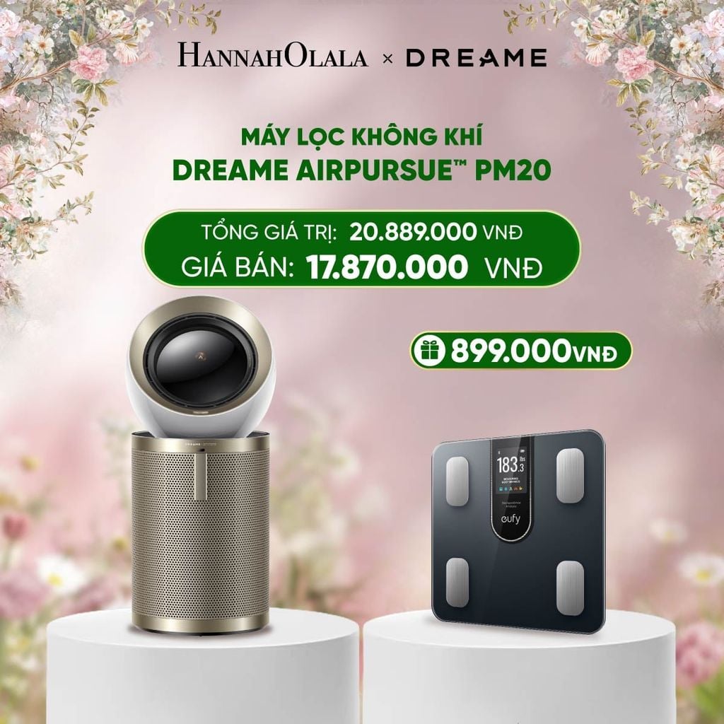  E1217_DEAL 8: PM20 MÁY LỌC KHÔNG KHÍ DREAME AIRPURSUE™ PM20 - BẢO HÀNH 24 THÁNG 