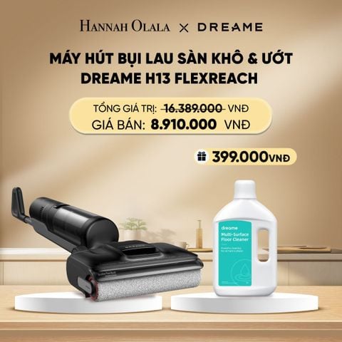  DEAL 8: MÁY HÚT BỤI LAU SÀN KHÔ & ƯỚT DREAME H13 FLEXREACH - BẢO HÀNH 24 THÁNG 