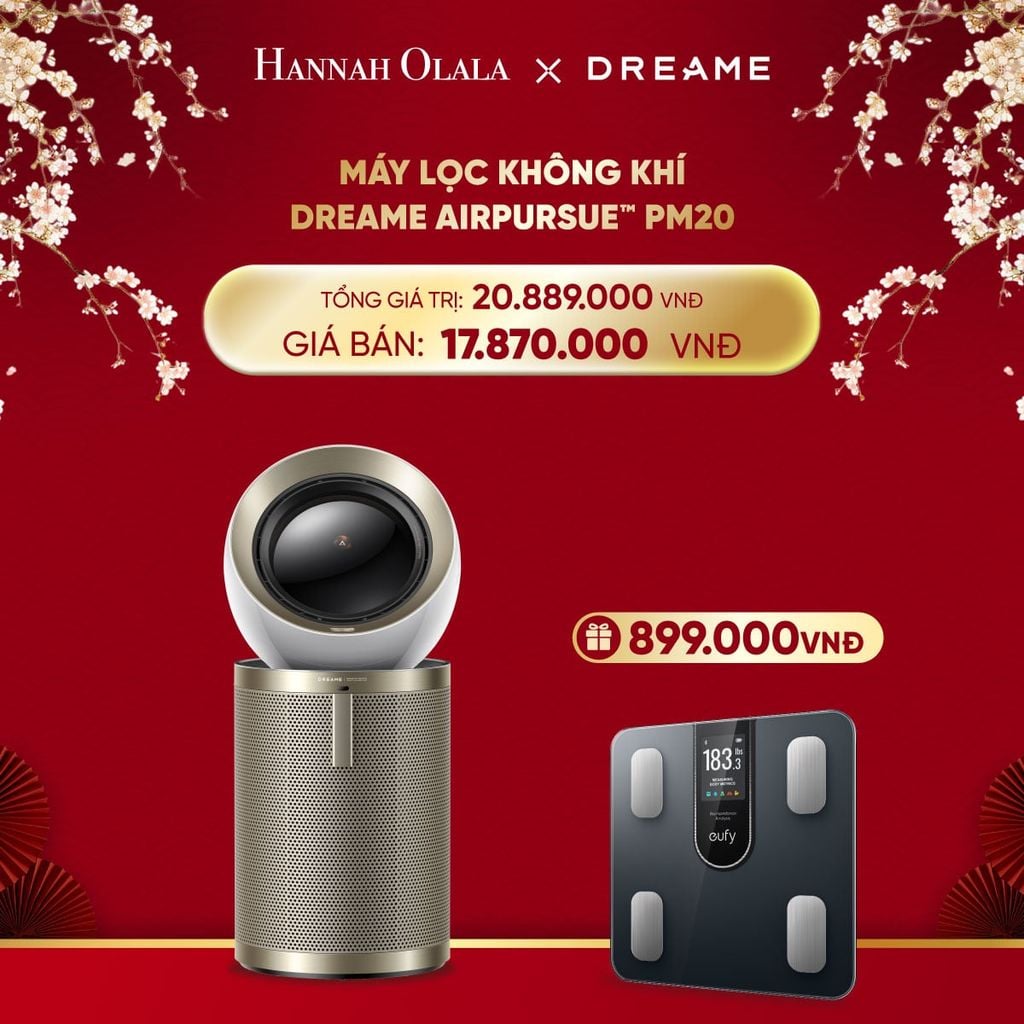  DEAL 8: PM20 MÁY LỌC KHÔNG KHÍ DREAME AIRPURSUE™ PM20 - BẢO HÀNH 24 THÁNG 